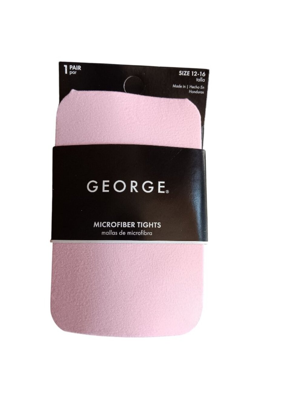 New One Pair George Microfiber Tights Size 12-16 Pink